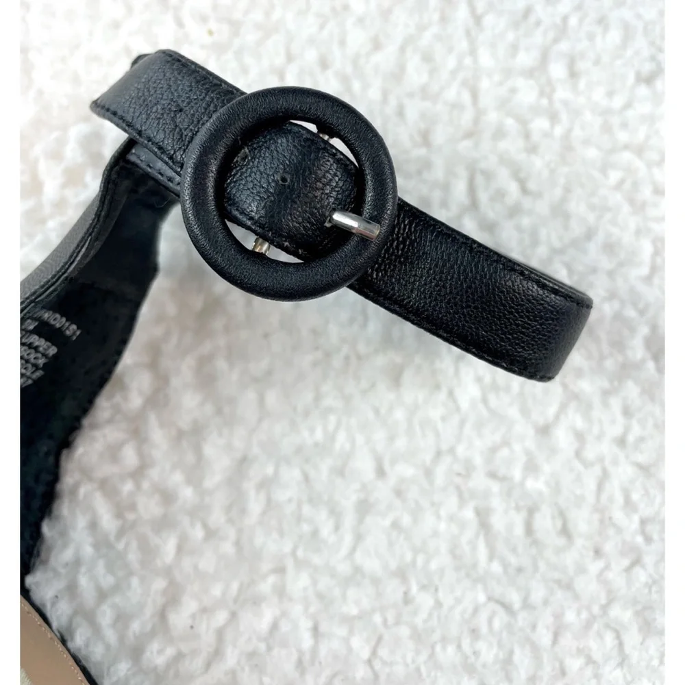 STEVE MADDEN • Friday Black Open-Toe Chunky Block Heeled Ankle Strap Sandals, 9 - Picture 11 of 16